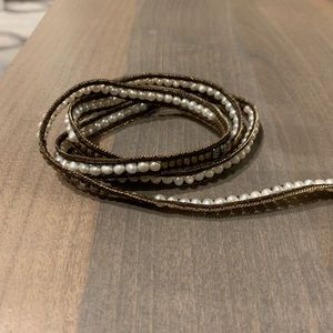 Pearl and gold Chan Luu bracelet